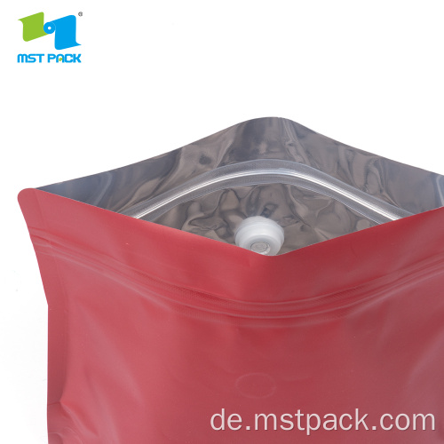 Diamond Pocket Reißverschluss Doypack Kaffee Stand up Beutel